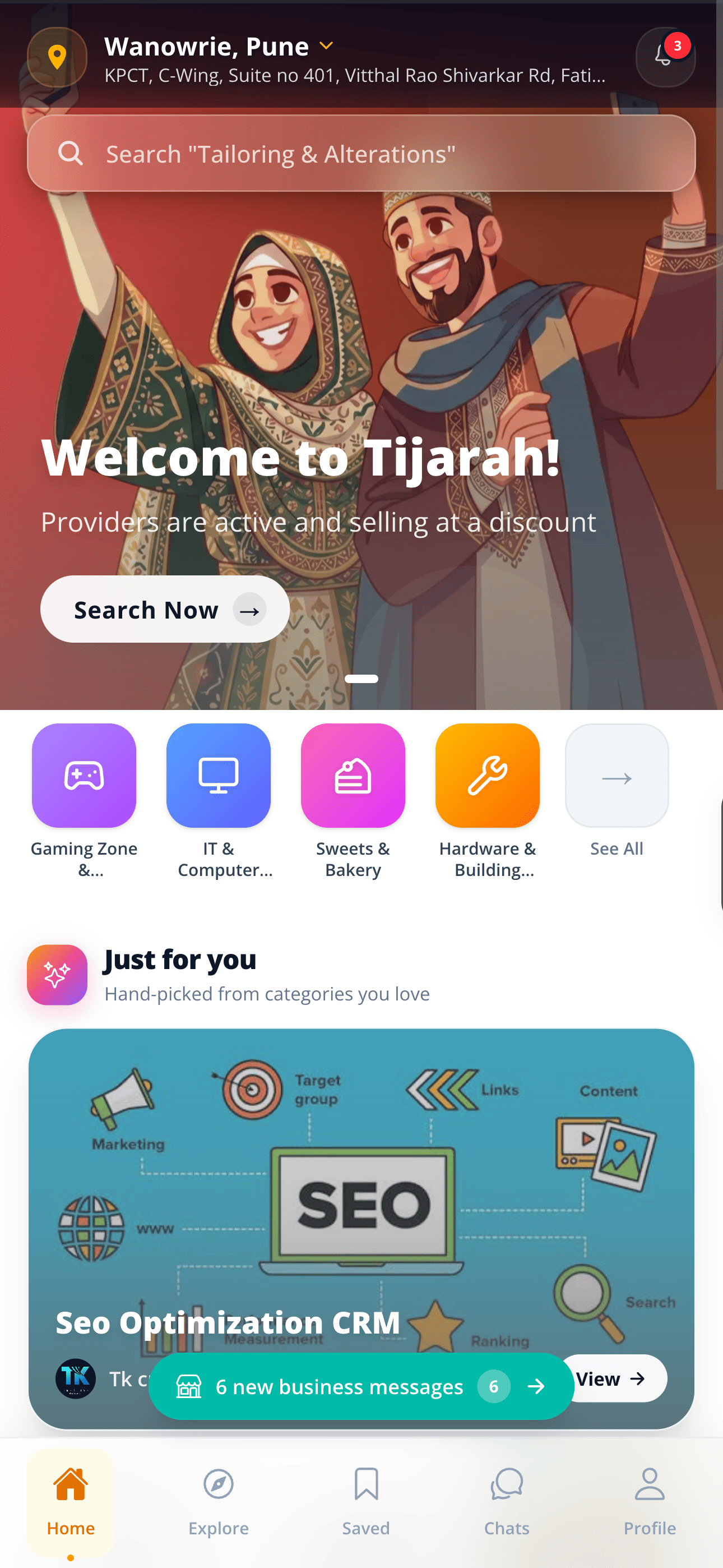 Tijarah business analytics dashboard